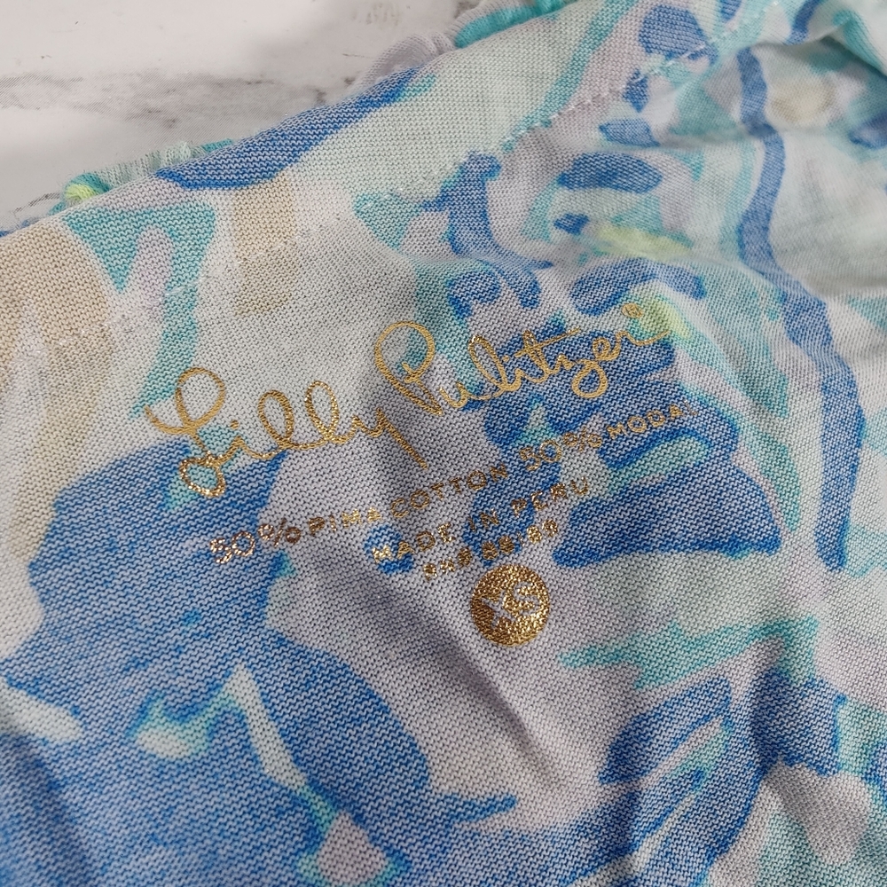 NWT Lilly Pulitzer Matteo Top In Bennet Blue Salty Seas Size XS - Picture 4 of 5